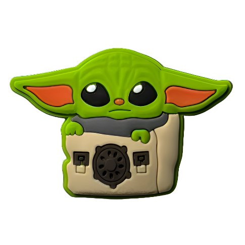 Baby yoda croc fashion charms